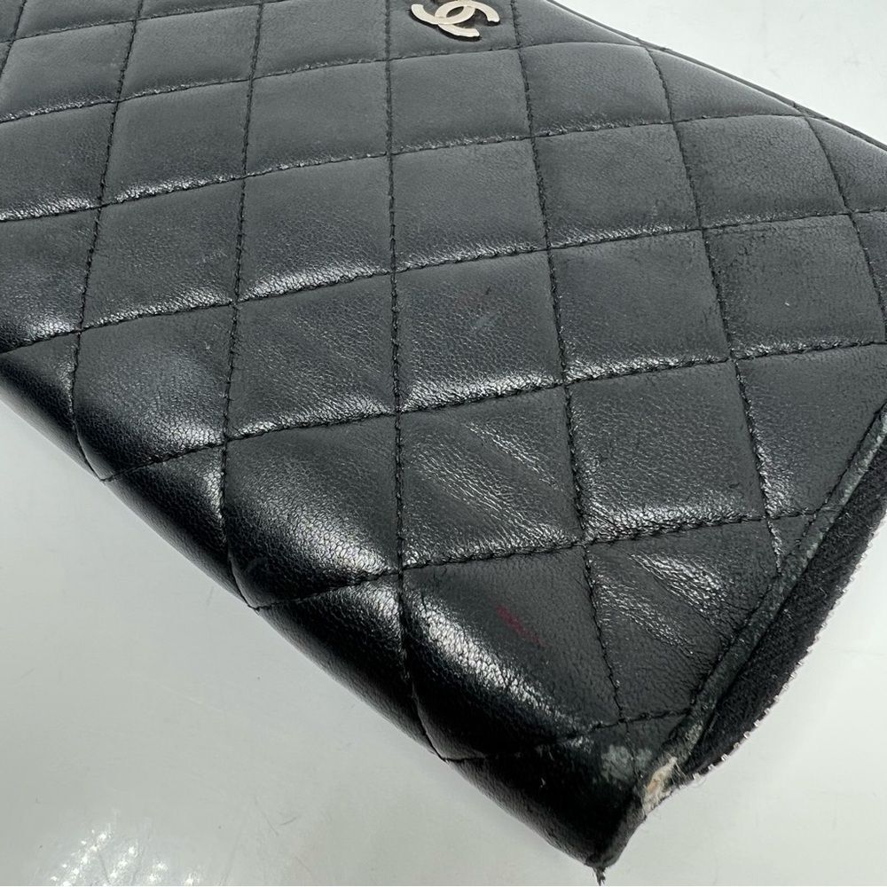 CHANEL Classic Zip Around Wallet Black Quilted lamb skin - Picture 13 of 15